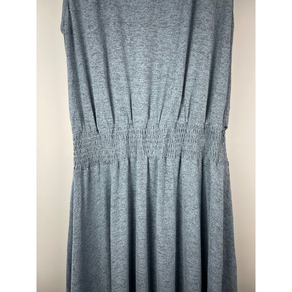 Soft Surroundings Women's Sleeveless Cowl Neck Midi Dress XL Blue Heathered - Picture 4 of 6